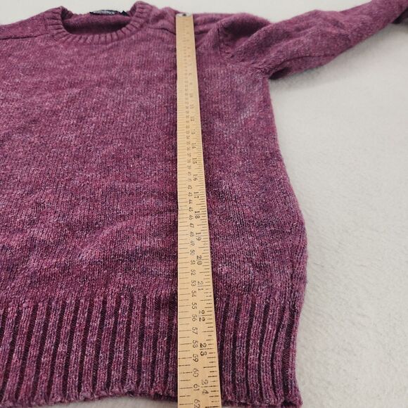 Vintage Sweater Purple Wool Blend Crewneck Womens XL Retro Cozy Knit Granola Y2k - Picture 4 of 9